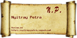 Nyitray Petra névjegykártya
