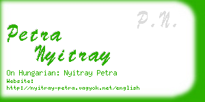 petra nyitray business card